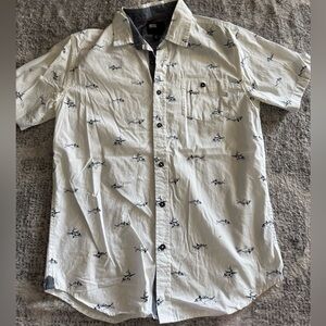 RSQ White Casual Button Down Shirt